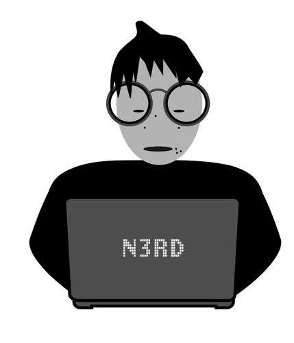 Computer nerd vector de la imagen
