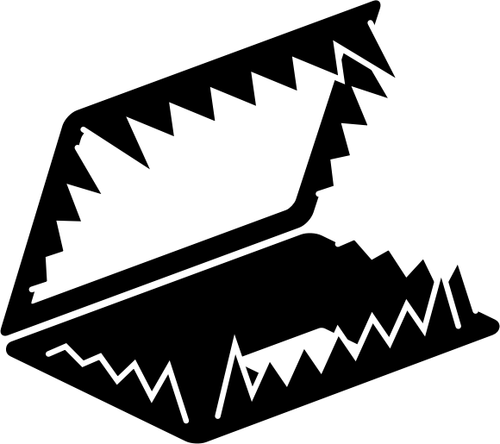 Computer trap vector image