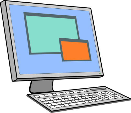 Pantalla y teclado vector dibujo