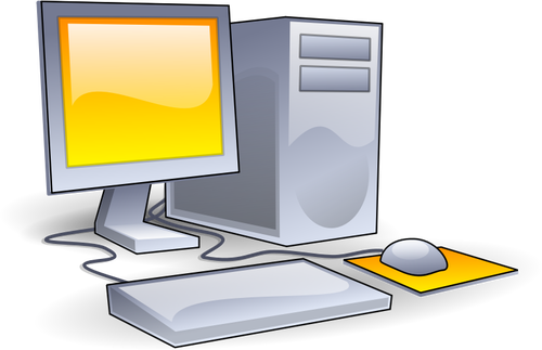 Pony desktop Computer Konfiguration Vektor-ClipArt