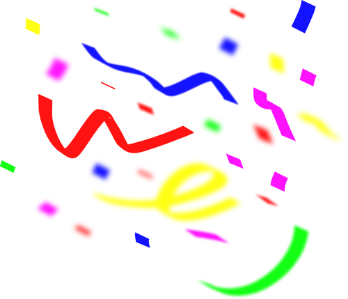 Renkli konfeti vektör çizim