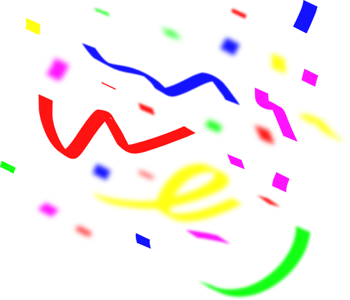 Kleur confetti vectorillustratie