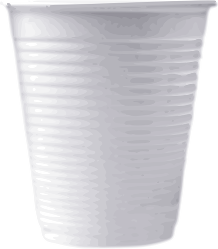 Vector clip art of white plastic cup