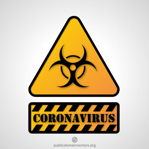 Coronavirus Warnzeichen ClipArt