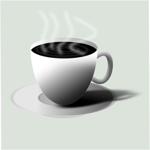 Hot black coffee