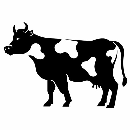 Silhouette de bétail de vache