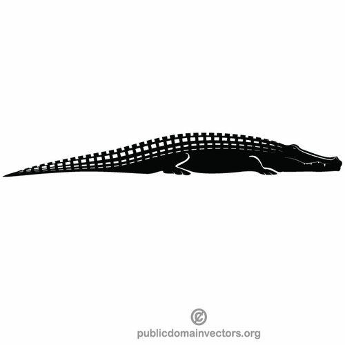 Crocodile vector silhouette