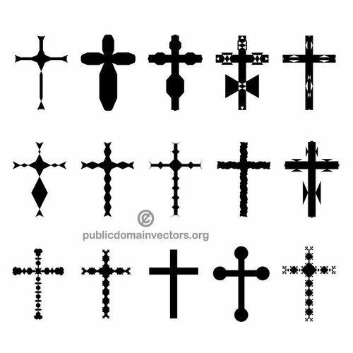 Krzyż kształtów wektorowych pack