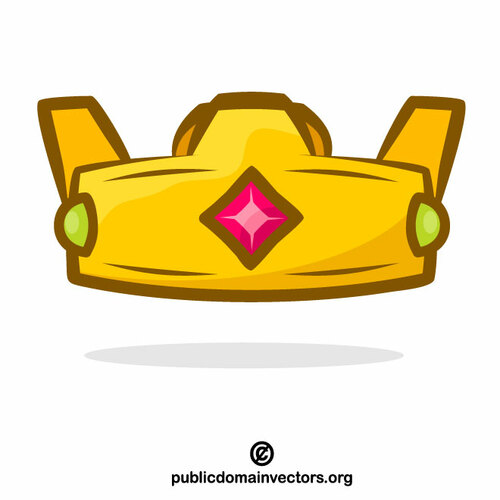 Crown tecknade vektor ClipArt