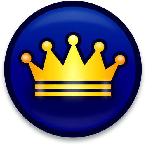 Золотой значок королевской короны векторное изображение