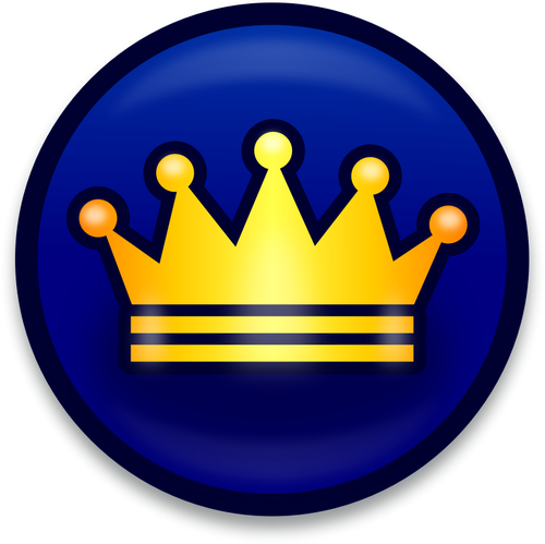 Emas royal crown ikon vektor gambar