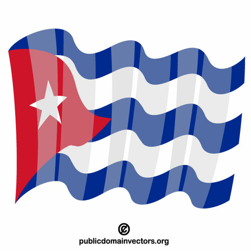 Waving flag of Cuba