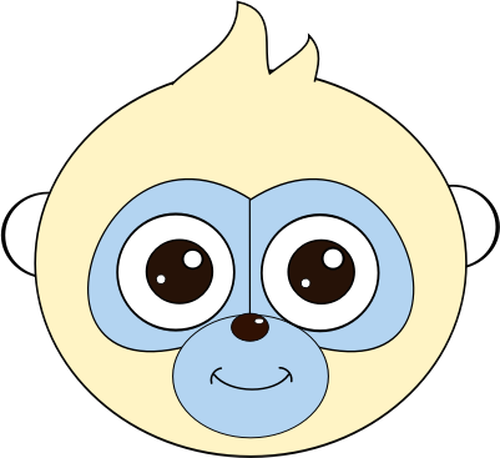 Clipart de singe tête vector