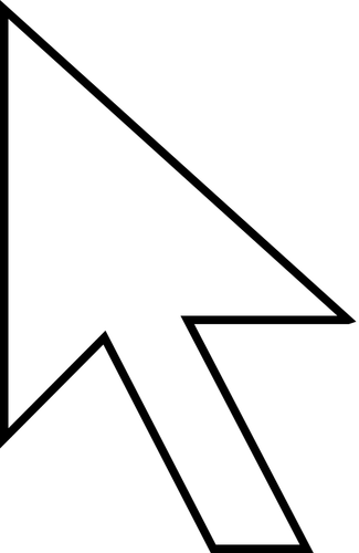 Vector image of arrow as mouse pointer icon