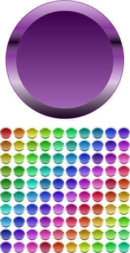 Botões de brilhantes coloridos vector clipart