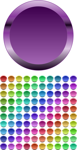 Boutons brillants colorés vector clipart