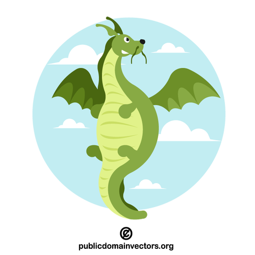 Cute green dragon