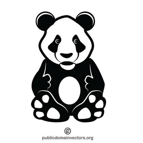 Miś Panda wektor clipart