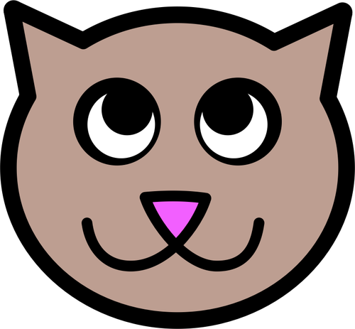 Imagem vetorial de gatinho de nariz-de-rosa
