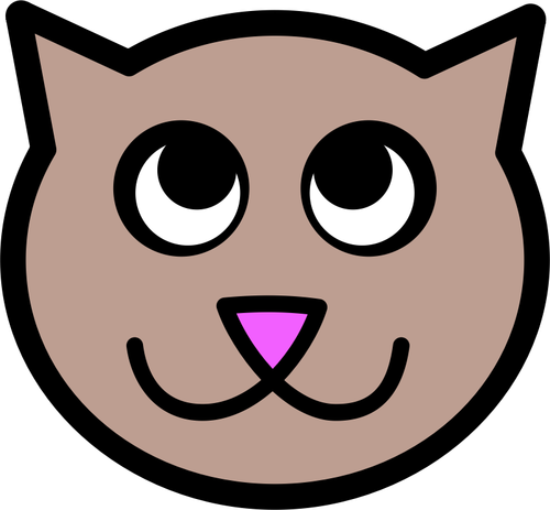 Vector de la imagen del gatito de nariz rosa