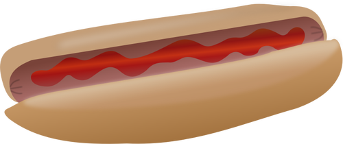 Hot dog z ketchupem ilustracji wektorowych