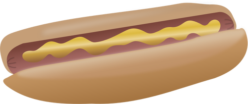 Hot Dog mit Senf Vektor-ClipArt