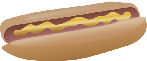 Hot Dog mit Senf Vektor-ClipArt