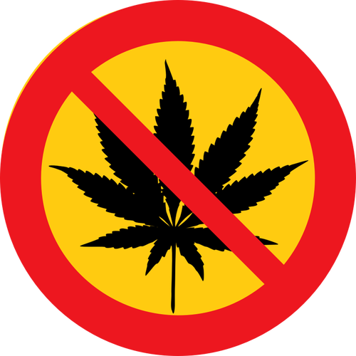 No cannabis vector clip art