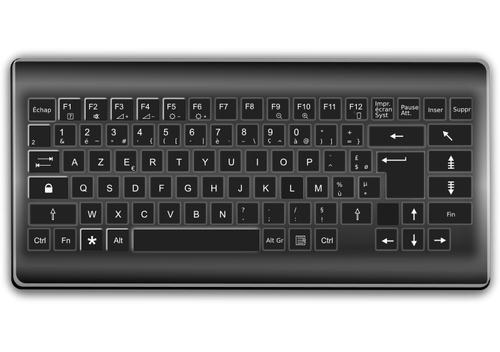 Vektorová grafika počítačová klávesnice AZERTY