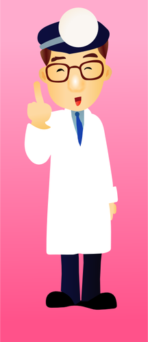 Векторное изображение доктора в белом халате