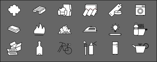 Søppel symboler vektor image