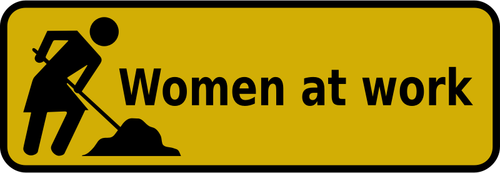 Ilustracja wektorowa kobiet w pracy znak