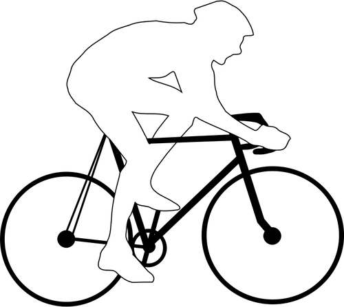 Cyclist silhouette vector image