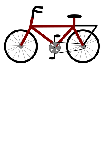 Vektor illustration av en röd cykel