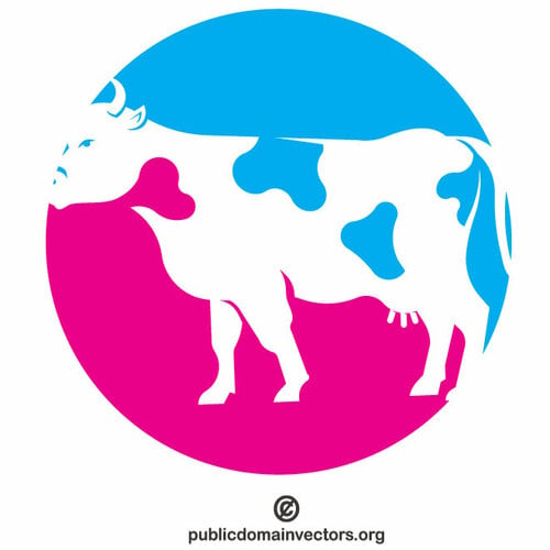 Milchviehbetrieb Logotyp-Konzept