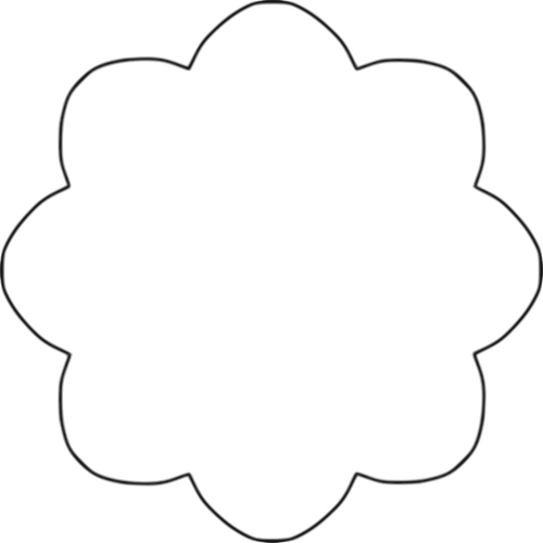 Векторное изображение 8 гребешок контур цветка