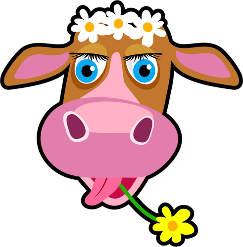 Gráficos vetoriais de daisy, a vaca