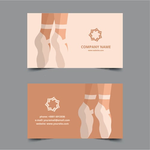 Dance school business card