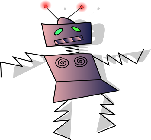 Baile robot vector de imagen