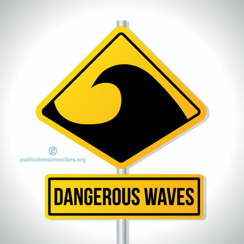 Vaarallisten aaltojen vektorimerkki