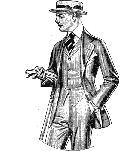 Illustration vectorielle de gentleman dapper