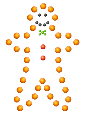 Turtă dulce om în lumini Vector