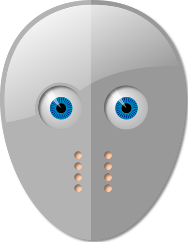 Fencing mask with eyes vector image