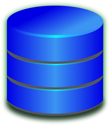 Blue database icon vector image