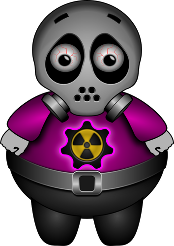 Vectorillustratie van nucleaire man