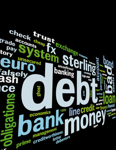 Illustrazione vettoriale di crisi debito
