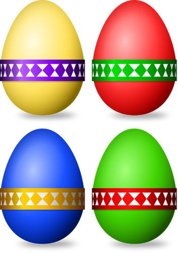 Decoración de Pascua huevos selección vector de la imagen