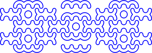Векторная графика голубой линии swirly украшение узора