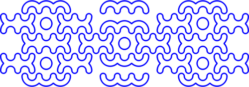 Vektorgrafik av blå linjen swirly dekoration pattern