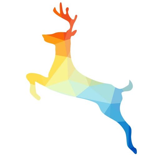 Deer color silhouette